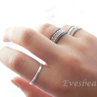 Plain silver stack ring