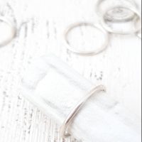 Plain silver stack ring