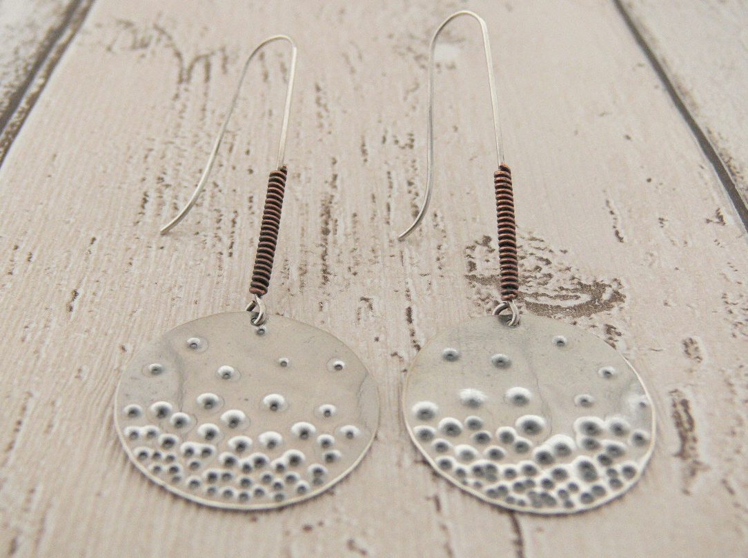 Long sterling silver drop earrings - Image 3